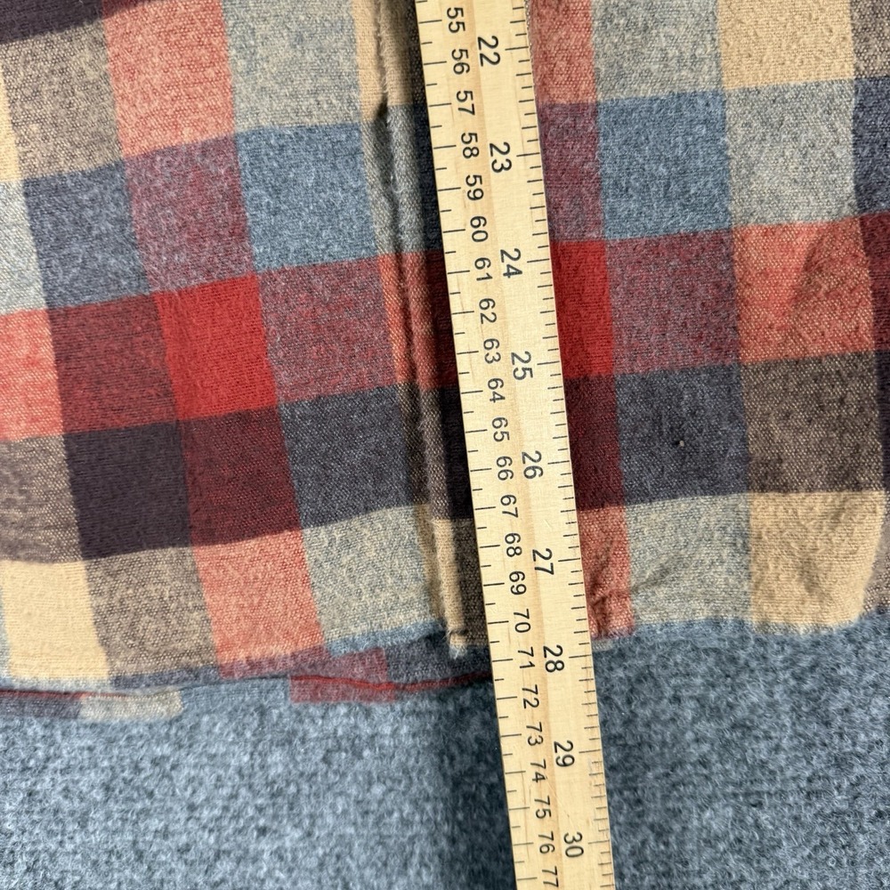 L.L.Bean Plaid Flannel Shirt Mens S Traditional Fit Red Cotton Long Sleeve - Picture 4 of 7